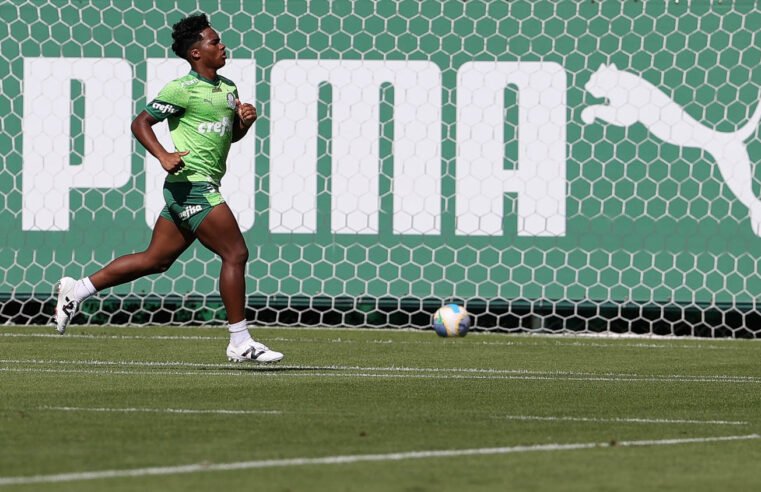 ENDRICK TREINA EM REAPRESENTAÇÃO E RÔMULO COMENTA ADAPTAÇÃO AO PALMEIRAS